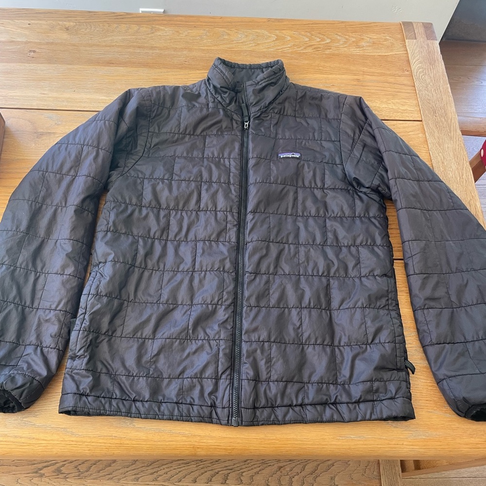 Patagonia Kids's Black Nano Puff Quilted Jacket